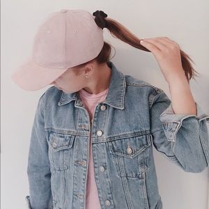 🌸Urban Outfitters Blush Pink Suede Baseball Hat🌸